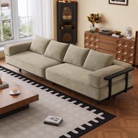 Canapé italien minimaliste en tissu pour villa moderne simple grand plancher plat pour villa moderne grand appartement bureau grand salon
