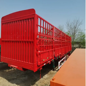 Remolques <span class=keywords><strong>de</strong></span> camión eficientes semirremolque tipo <span class=keywords><strong>jaula</strong></span> <span class=keywords><strong>de</strong></span> tres ejes <span class=keywords><strong>de</strong></span> gran capacidad - Product Image 2