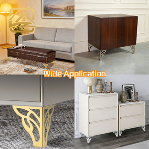 Pieds de canapé en métal creux à motif floral doré de 13 cm, prix usine, solides, pas chers, pour canapé-lit et armoire - Product Image 4