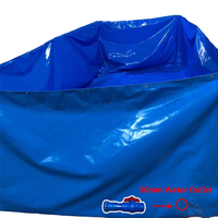 Bassin d'élevage de poissons pliable sur mesure en bâche PVC 600gsm 760gsm, Bleu