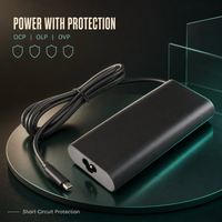 Adaptateur secteur Type-C fiable 130W, matériau ABS durable, chargeur à câble fixe pour usage quotidien