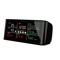 Capteur de qualité de l'air multi-gaz Tuya WiFi 11-en-1 OLED en plastique AQI CO2 PM2.5 PM10 HCHO TVOC NDIR avec écran 5.0 pouces pour maison, garage, hôtel
