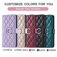 Casing HP Kulit PU Fashion untuk Samsung S24/S25, A16, A06, A35, A55, dan Dompet Lipat untuk iPhone 16