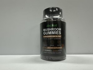 10-in-1 Mushroom Blend Gummies 60 Count <strong>Plant</strong> Raspberry Flavor 2500mg Support Focus Clarity Memory Factory Dietary Supplement - Product Image 2