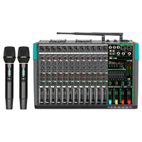 Console de mixage professionnelle PA12XM 12 canaux 800W avec Bluetooth pour scène, DJ, sonorisation en direct, amplificateur de système PA
