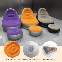 Canapé gonflable en PVC, coussin gonflable, canapé de loisirs pour le camping, chaise longue de plage portable, canapé simple pliable