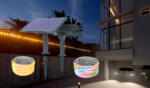 Không thấm nước bền mặt đất cắm 3M 10m 20m năng lượng mặt trời dẫn dải ánh sáng ngoài trời chuỗi LiFePO4 Pin điều khiển từ xa tùy chọn - Product Image 5