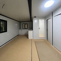 Maison conteneur pliable 20 pieds, structure en acier, toit à pignon, version améliorée, pour chalet de vacances, villa en bord de mer, séjour court, livrée pliée