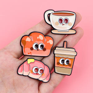 卸売りピン漫画パンコーヒーフードブローチ金属クラフトカスタムソフトエナメルピン - Product Image 3