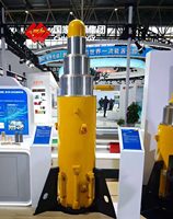 Vérin hydraulique télescopique robuste avec tige de piston en acier chromé dur pour machines minières et camions-bennes