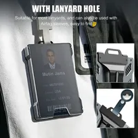 Dompet Logam Aluminium Minimalis Anti-RFID untuk Pria, Model Pendek, Buka-Tutup Depan, Dompet Saku Tipis, Cartera Hombre