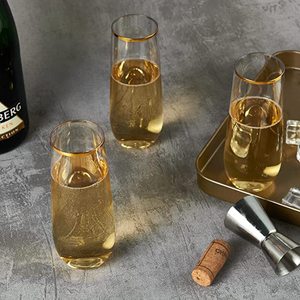 30 <span class=keywords><strong>calici</strong></span> da <span class=keywords><strong>Champagne</strong></span> senza stelo in plastica infrangibile da 9 once per tostare <span class=keywords><strong>con</strong></span> bordo dorato | Bicchieri da <span class=keywords><strong>Champagne</strong></span> infrangibili riutilizzabili - Product Image 6
