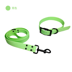 Ichiraku PVC Pet Leash And Collar Set Waterproof <b>Bite</b> Resistant Dog Walking Gear Outdoor Use - Product Image 2