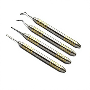 Periotome dentaire manuel en acier inoxydable, extracteurs de racines, kit d'extraction dentaire flexible 4 pièces Classe I - Product Image 4