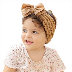 Diademas de Punto Elásticas para Niños Unisex Wasai WS1977, Diadema con Lazo Grande, Tejido de Ganchillo, Nailon, Estilo Europeo - Product Image 2