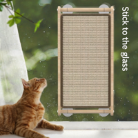 Griffoir pour chat en bois massif avec ventouse, en sisal, universel toutes saisons, résistant à l'usure, sans perte de fibres, vertical mural