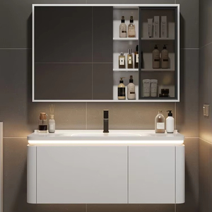 Mueble de Baño Independiente con Lavabo de Cerámica y Cajón - Product Image 1