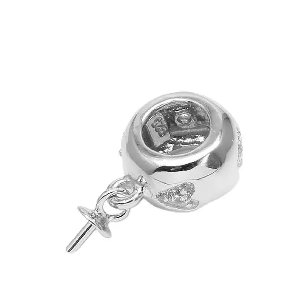 XD 925 ayar gümüş charm takı yarı kolye inciler için bağlar 925 ayar gümüş kolye toka