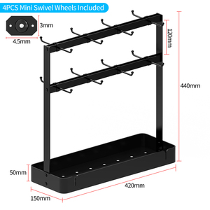Organizador de tazas de café, soporte de aluminio, estante de exhibición, almacenamiento multifuncional, venta al por mayor - Product Image 5