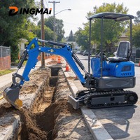 Mini-pelle de 0,6 tonne avec moteur à essence Loncin et double pompe à engrenages pour projets de paysagisme, d'aménagement paysager et de végétalisation en serres, vergers et sur pentes