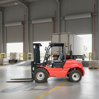 Carrello Elevatore Diesel per Magazzino di Alta Qualità Marca Jichuan Motore 4WD Pneumatici Solidi per Terreni Accidentati Multi Specifiche Monostadio