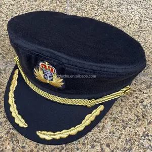 Chapéu marinho adulto para iate, chapéu de barco, capacete de marinheiro para homens e mulheres, ajustável