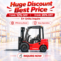 Hangcha Forklift elektrik 1500 1800 2000 2500 3000 3500kg, truk angkat bahan industri peralatan gudang penanganan
