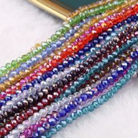 Perles de verre facettées YWJC Crystal en gros, 4 mm, perles de verre en forme de rondelle, perles de verre soufflé