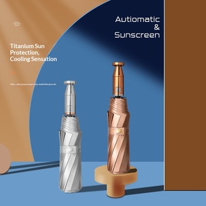 <span class=keywords><strong>Parapluie</strong></span> pliant entièrement automatique en alliage d'aluminium, brise-vitre, 10 baleines, argenté, pare-soleil, publicitaire pour entreprises - Product Image 1