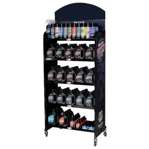 Winkel Reclame Motorolie Metalen Display Stand Voor 4 4s Winkel/Motor Olie Smeermiddelen Display Rack