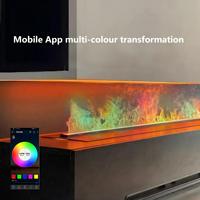 Cheminée électrique encastrable à flamme colorée avec écran LED, chauffage décoratif domestique économe en énergie