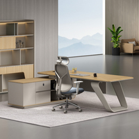 Meubles de bureau design luxe léger, table de direction E1, bureau de direction en bois de haute qualité pour immeuble de bureaux