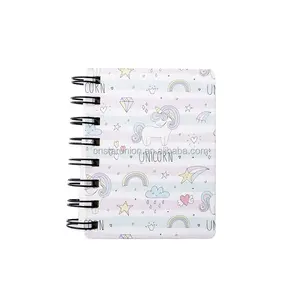 Schnelle Proof ing Günstige Großhandel Cartoon Aquarell Einhorn Cover Notebook nach Kunden anforderungen Notepads angepasst