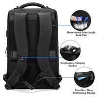 Sac à dos pour ordinateur portable avec logo personnalisé, étanche, rechargeable par USB, ergonomique, pour les voyages d'affaires, grande capacité, pour hommes et femmes
