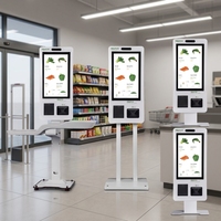 Kiosco de Autoservicio de 21.5 Pulgadas con Pantalla para Menú de Restaurante, Montado en la Pared, para Pedidos en Restaurantes