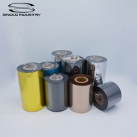 Cinta de transferencia térmica de resina y cera negra compatible con Konica Minolta para impresoras de color Zebra Oki HP e impresoras de etiquetas