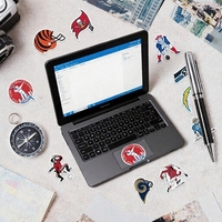 Stiker olahraga model baru dan lama, stiker vinil tahan air tim sepak bola untuk Notebook tas Laptop ponsel 100 buah