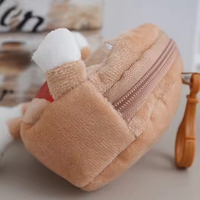 Portefeuilles Sac de rangement pour écouteurs Sac Capybara Hamburger Cookie Porte-clés en peluche Capybara en peluche Dessin animé Mini porte-monnaie Porte-clés