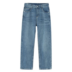 Jeans Boyfriend Homme Coupe Ample en Denim Délavé Léger – Style Décontracté Streetwear - Product Image 1