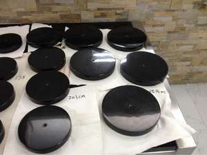 قاعدة جائزة من الجرانيت الأسود المطلق وقاعدة تمثال دائرية الشكل - Product Image 2