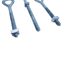Boulon à crochet en acier ovale à œil long, forgé, finition HDG, M14 360mm, vente chaude