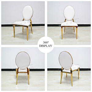 Modern istiflenebilir olay parti paslanmaz çelik altın düğün sandalyesi kiralama - Product Image 2