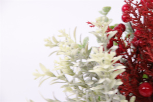 Composizione Natalizia Artificiale in Vaso, Eucalipto Ghiacciato <span class=keywords><strong>con</strong></span> Bacche Rosse e Cedro, Decorazione da Tavolo per Interni per le Festività Invernali - Product Image 5
