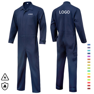 Tùy chỉnh bán buôn OEM in logo bông đa túi Overalls in ấn bảo hộ lao động đồng phục làm việc Hi VIS Áo sơ mi worksuits - Product Image 1