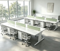 Cadre de table en acier robuste pour usage commercial avec panneau de confidentialité pour bureau, idéal pour les grands projets de bureaux d'entreprise