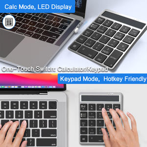 Teclado Numérico Inalámbrico Portátil BT, Teclado de Membrana Delgado con Calculadora para Computadora Portátil y de Escritorio - Product Image 5