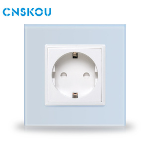 86 Type European Standard <b>Switch</b> Socket With <b>Usb</b> Port Tempered Glass Panel Smart Remote Control Multi Unit Combination - Product Image 3