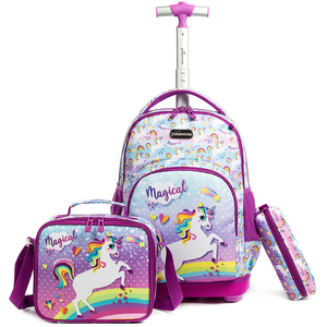Jasminestar - <span class=keywords><strong>Mochila</strong></span> Escolar con Ruedas y Lonchera, Diseño Nuevo, Logotipo Personalizado - Product Image 2