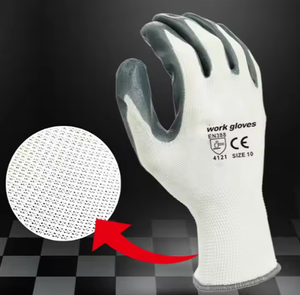 Guante de construcción de inmersión de nitrilo Agarre Guantes de hormigón Trabajo DE SEGURIDAD Guantes mecánicos - Product Image 4