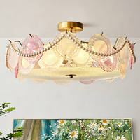 Lustre DUOMEIJU pour filles, pour salon, plafond, fleurs en cristal blanc, lustre moderne suspendu, luminaire LED pour la maison
